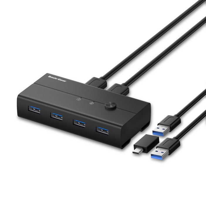 베이직기어 USB 4포트 KVM 스위치, 단일상품 베이직기어 USB 4포트 KVM 스위치, 단일상품