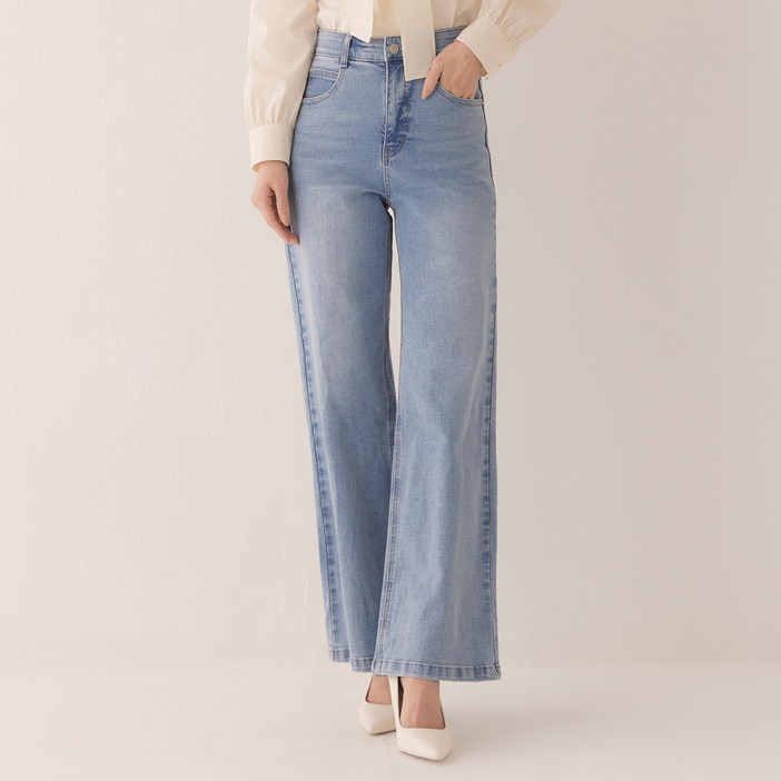 로엠 여성용 Fitme 와이드 데님