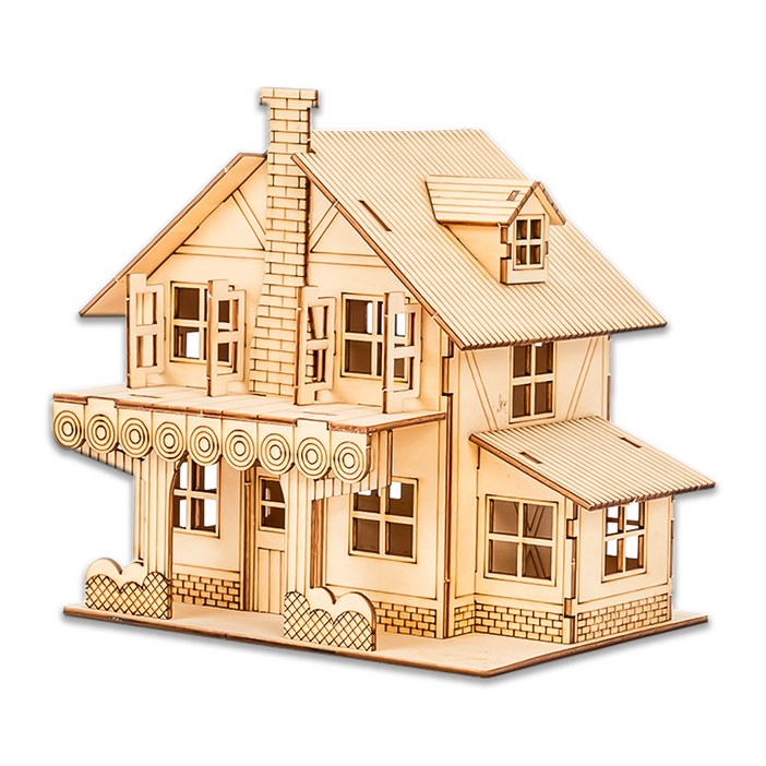 코히모 diy 우드 조립 미니어처 하우스 3W280, 카툰우드하우스, 1개