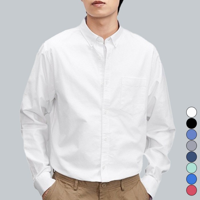 턴키 남녀공용 포켓 다운 버튼 옥스포드 셔츠 TK-1790