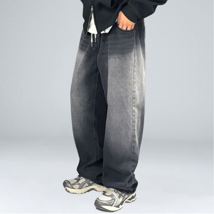 이브클로젯 이황에프엔씨 남성용 밴딩 세미 와이드 데님 팬츠 6655 1