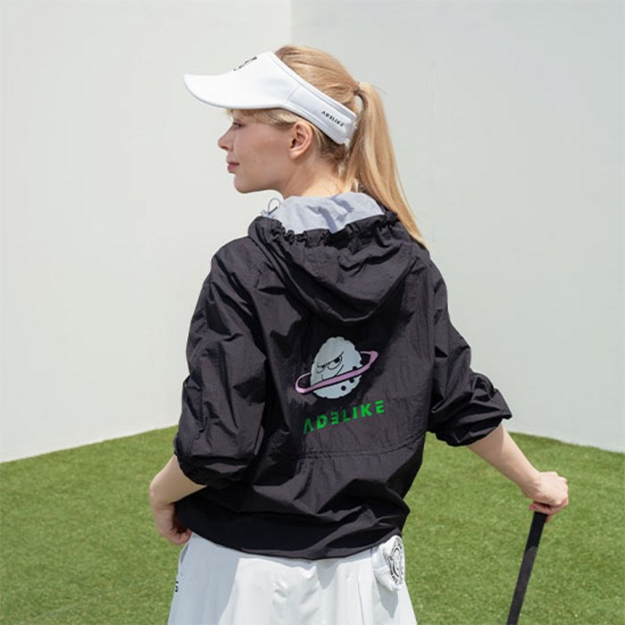아델라이크 골프 빅사이즈여성골프웨어 행성점퍼 봄 골프바람막이 플래니 골프점퍼 바스락 여름바람막이 ,빅사이즈 여자골프점퍼 쿨링여름점퍼 파크골프 여자골프옷 여름 파크골프옷