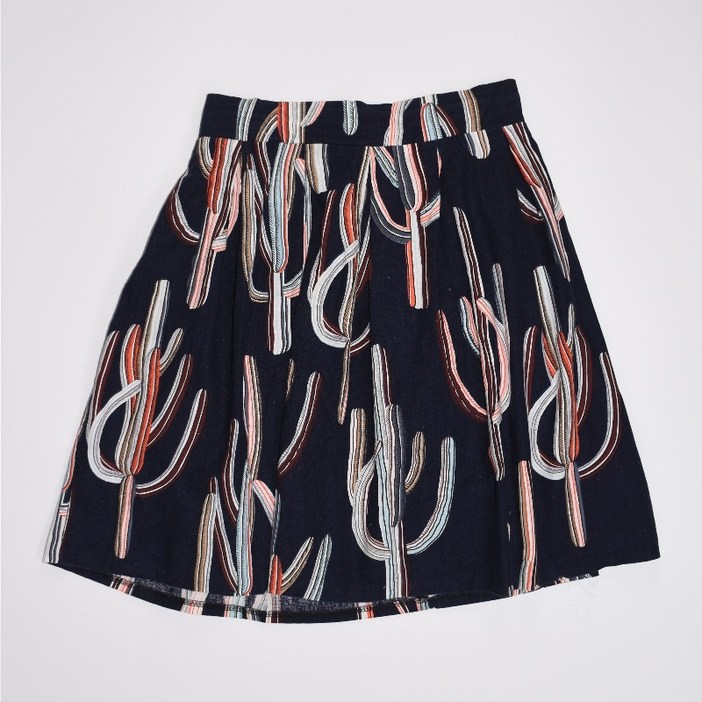 빈티지테크 867.이엔씨 EnC 패턴 A라인 린넨 스커트/정품/여성 68