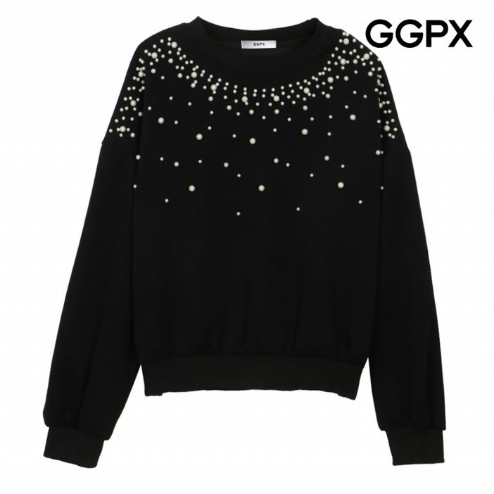 [AK플라자] [GGPX] 진주 포인트 맨투맨 티셔츠 (GO9TS003F)