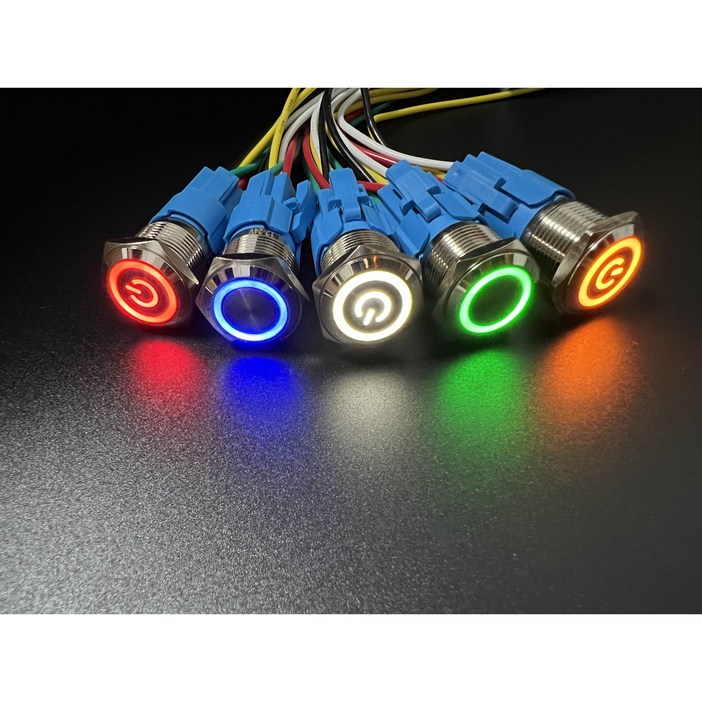 AC 220V 12161922 파이 LED 크롬 스위치 푸쉬락버튼 방수스위치 AC 220V 12161922 파이 LED 크롬 스위치 푸쉬락버튼 방수스위치