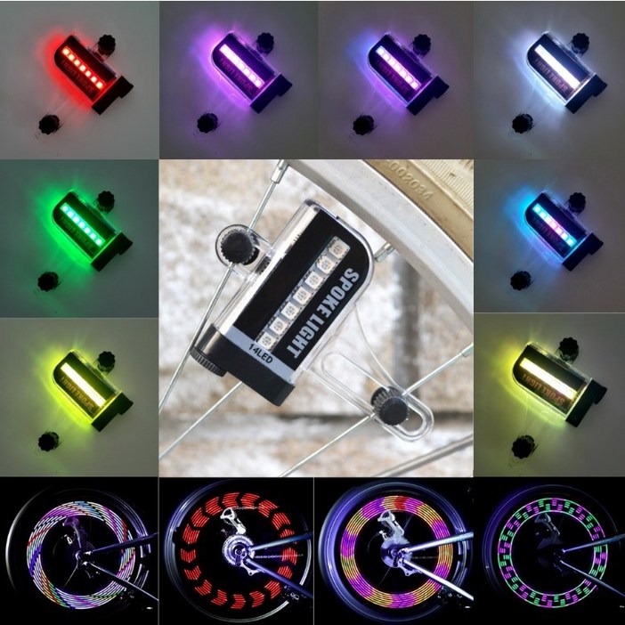 런레이더 자전거 휠 스포크 라이트 후방등 안전등