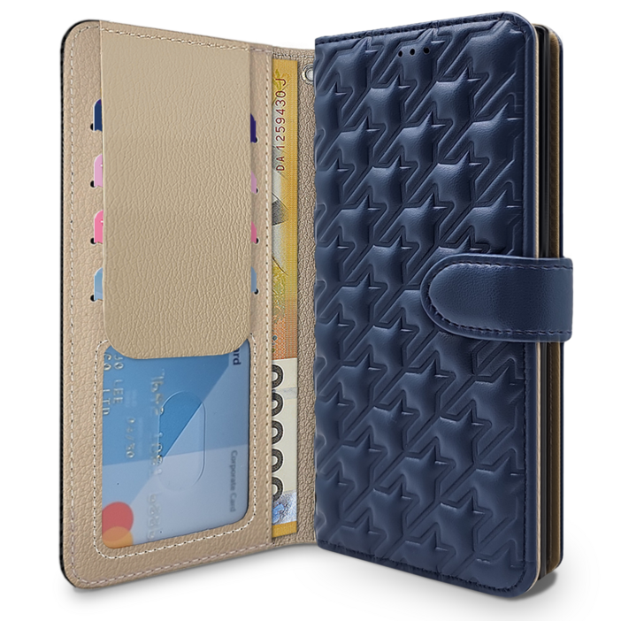 아리움스타 메이폴 퀼팅 가죽 지갑 카드 다이어리 핸드폰 케이스