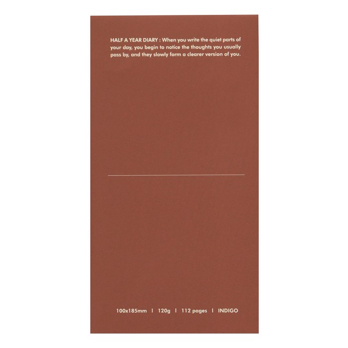 인디고 만년형 기본 6개월 위클리 핸디 다이어리