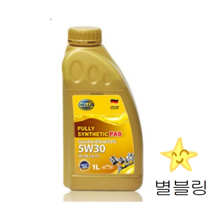 이벤트 4통구매시 1통 추가증정 헬라 골드 PAO유 독일산 정품 100합성유 5W30 5W40, 1개, 1l