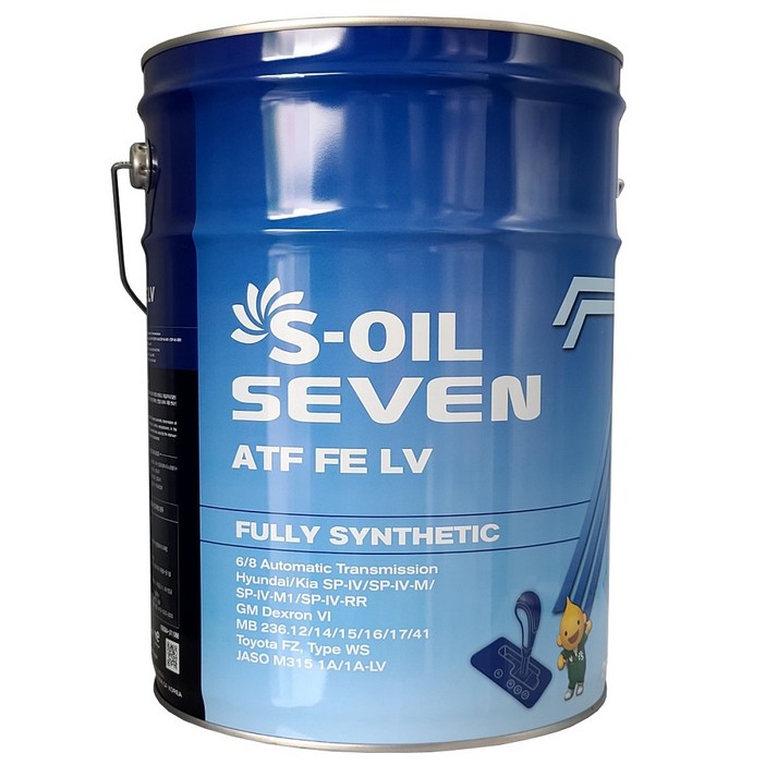 에스오일 세븐 ATF FE LV 무색 20L 510단 미션오일 ZF 8단 9단 LF 덱스론6 SP4M1 멀콘ULV 아이신 AW1 벤츠 BMW 100 합성 오토미션오일