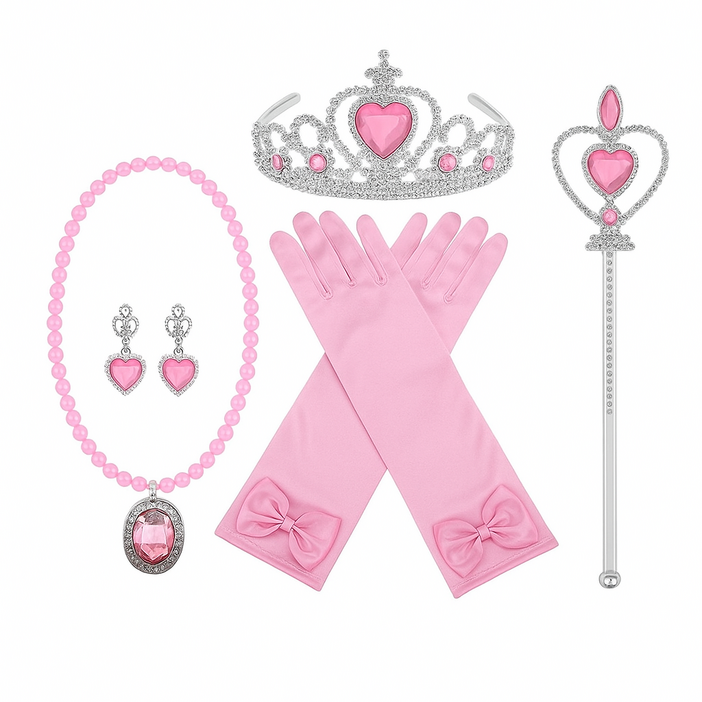 파티용품 인싸템 생일파티 보석 공주 의상 주얼리 액세서리 세트, 1세트, 연보라