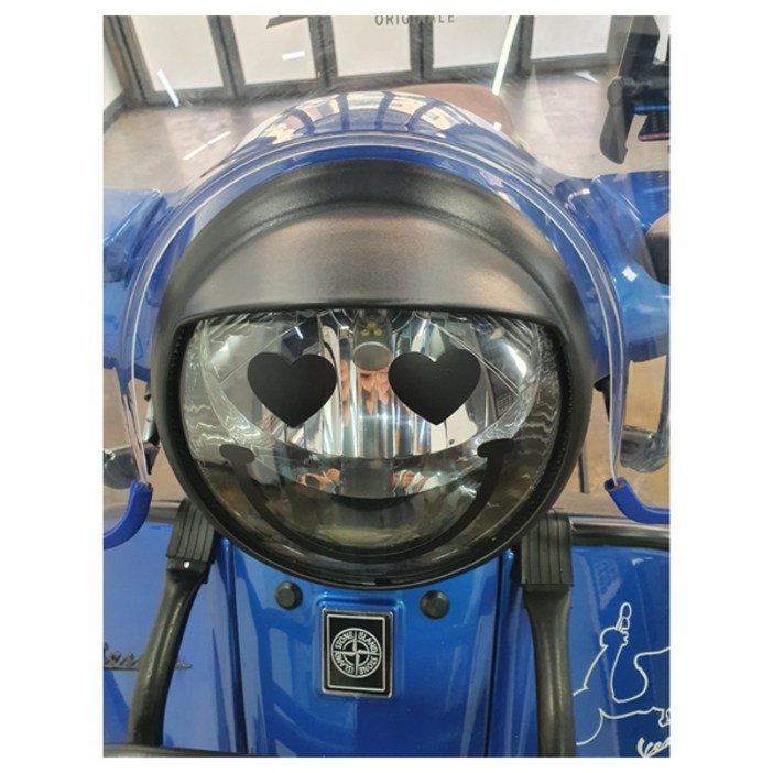 현카 베스파 호환 헤드라이트 커버 캡 가드 바이저 GTS300 튜닝 액세서리, 1개