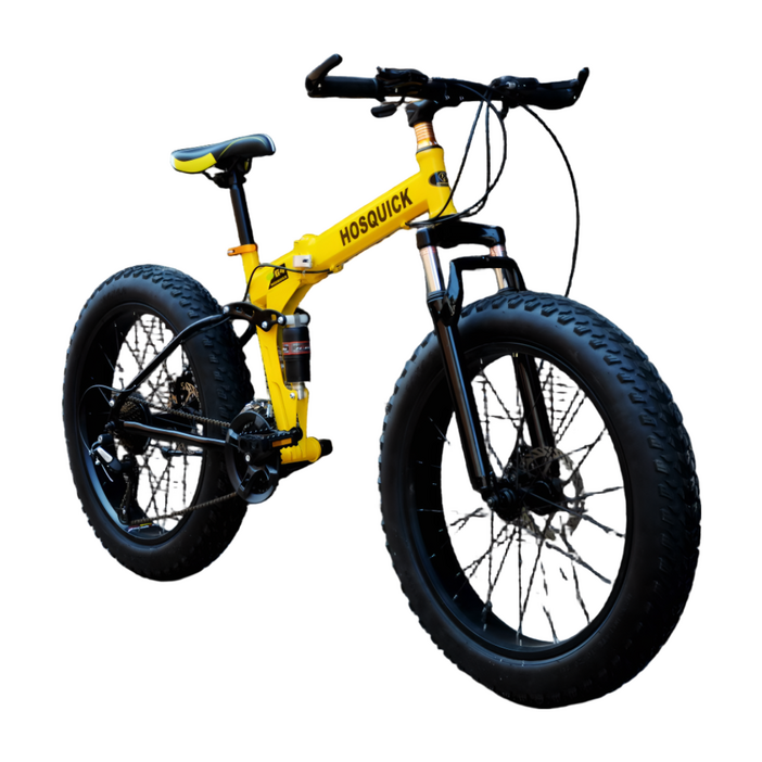 칼리도 접이식 MTB자전거 펫바이크 오프로드 광폭 타이어, 1개, 195cm, 옐로우x26인치x27단