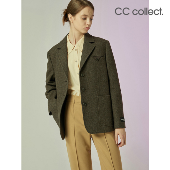 씨씨콜렉트 CC콜렉트 잔체크 테일러드카라 3버튼 자켓 BRC234MSF035 2375325