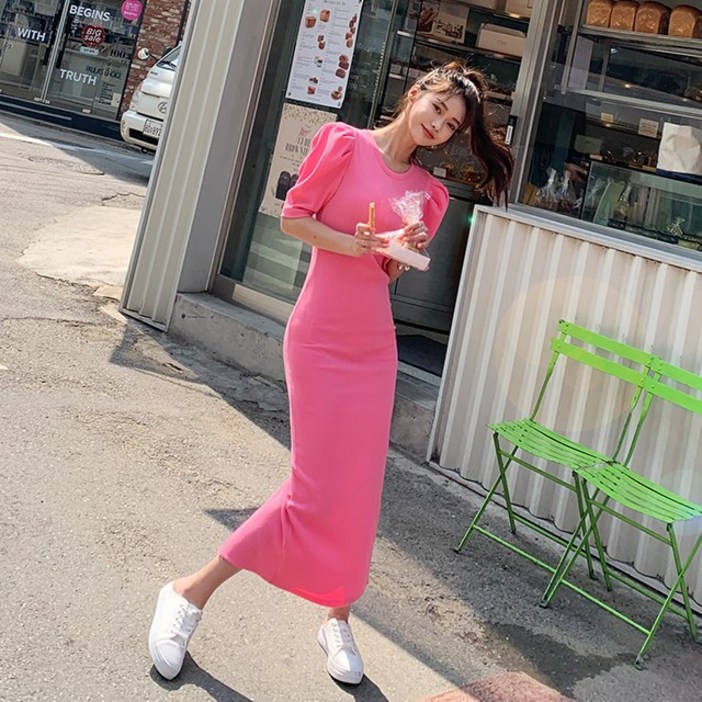 떳다그녀 로베스 퍼프소매 롱원피스 떳다그녀 로베스 퍼프소매 롱원피스