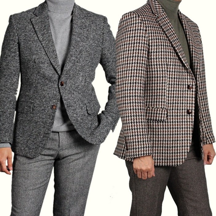 브랜드라인 울 9080 가을 겨울 하운드스판 빅사이즈 남자 콤비 자켓 정장 블레이저