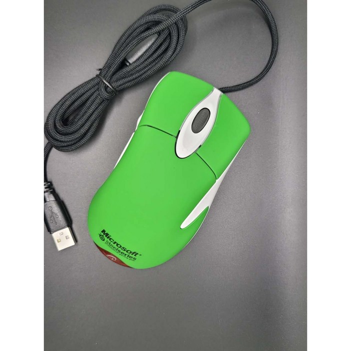 Microsoft 구 익스3.0 정품 도색마우스, 그린 스크럽무광