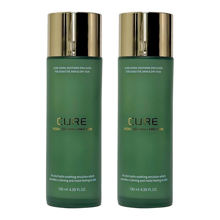 김정문알로에 큐어 하이드라 수딩 에멀젼, 130ml, 2개
