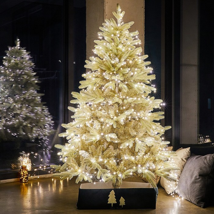 1.61.9m 크리스마스트리 PE 무장식 지네 전구 보관가방 증정 디오트리 바닐라그린