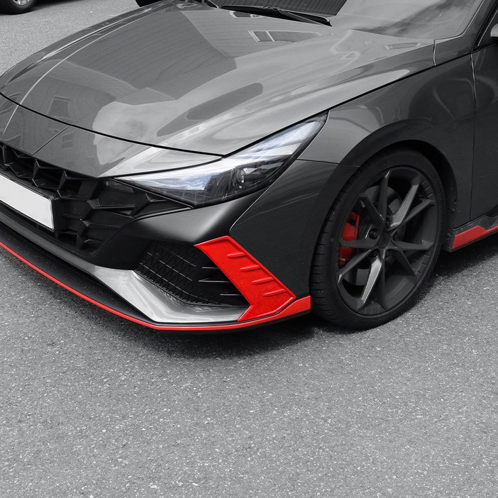 유투카 호환 아반떼 N 튜닝 사이드 가니쉬 커버 카본 몰딩 차량 용품 드레스업