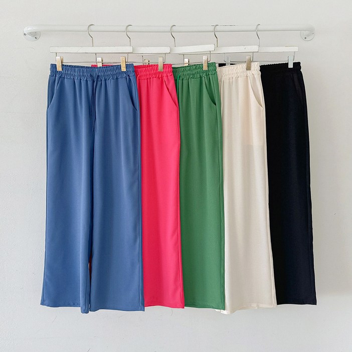 주지에 와이드 팬츠 4color 여성 아이스 쿨 밴딩바지 여름용 시원한 주지에 와이드 팬츠 4color 여성 아이스 쿨 밴딩바지 여름용 시원한