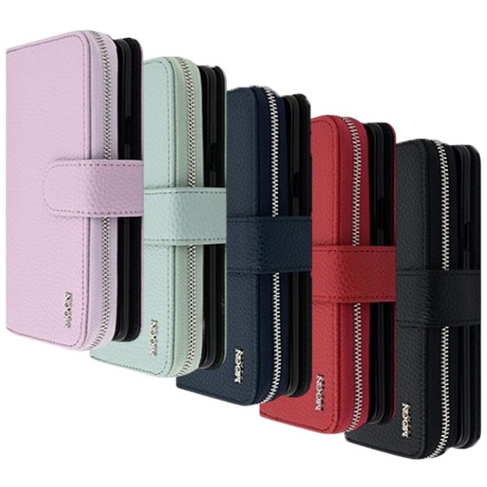 갤럭시S22 플러스 케이스 지갑 가죽 카드 수납 포켓 다이어리 플러스 더문 지퍼