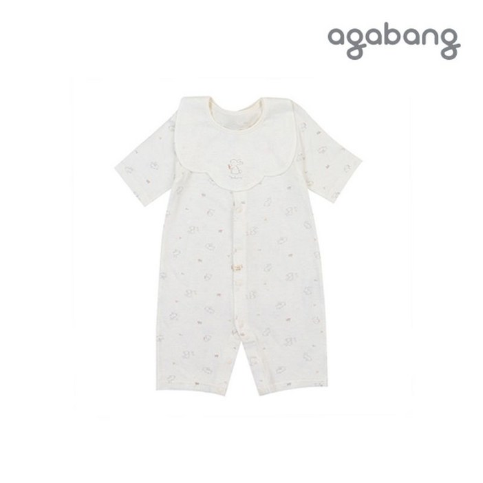 아가방 루디뱀부7부우주복 턱받이  CREAM  01Q31751701