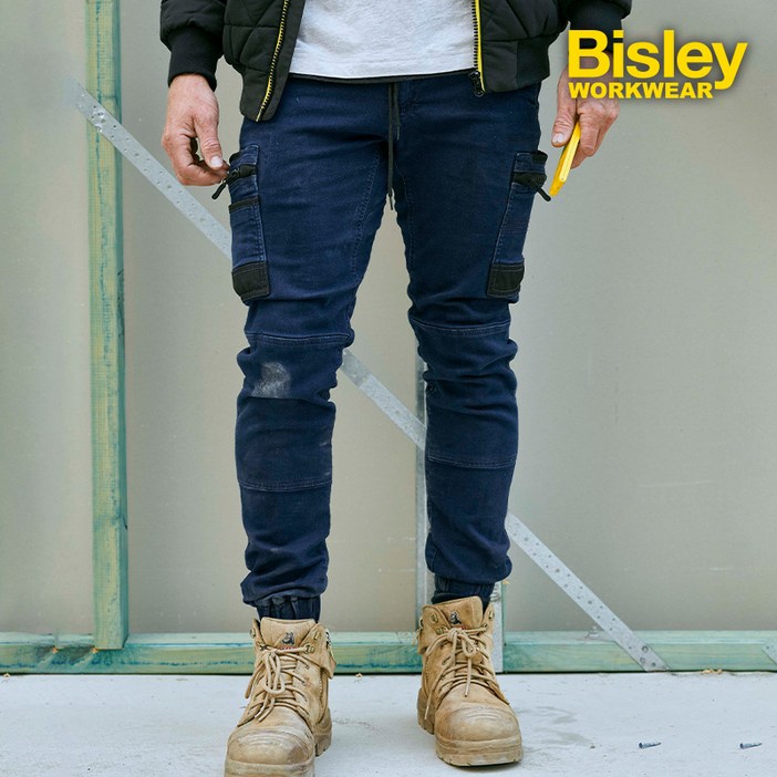 Bisley 비즐리 워크웨어 BPC6335 데님 카고 팬츠, 1개, 데님