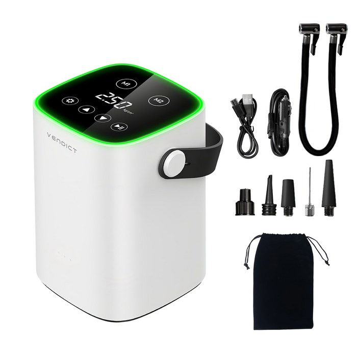 벤딕트 자동차 타이어 무선 공기압 주입기 7500mAh  60cm 양방향 노즐