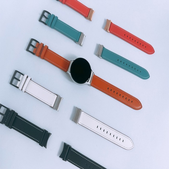 갤럭시 워치6 40 44 43 47mm 골프에디션 날개형 원터치 고급 가죽 시계줄 밴드 스트랩 줄질 SMR930R940R950R960 호환