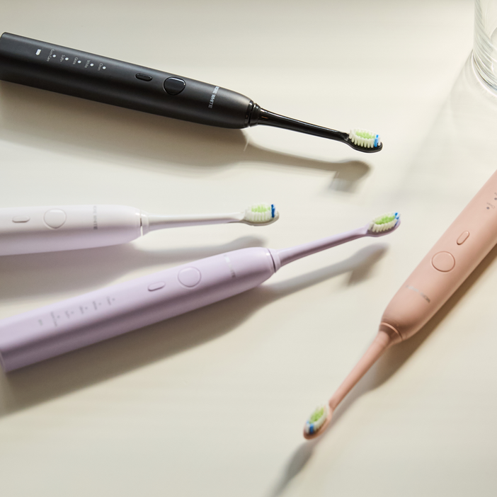 모어화이트 최신형 초미세 무선 음파 진동 초음파 전동칫솔 세트, 1세트, 핑크, 비바소닉 프로