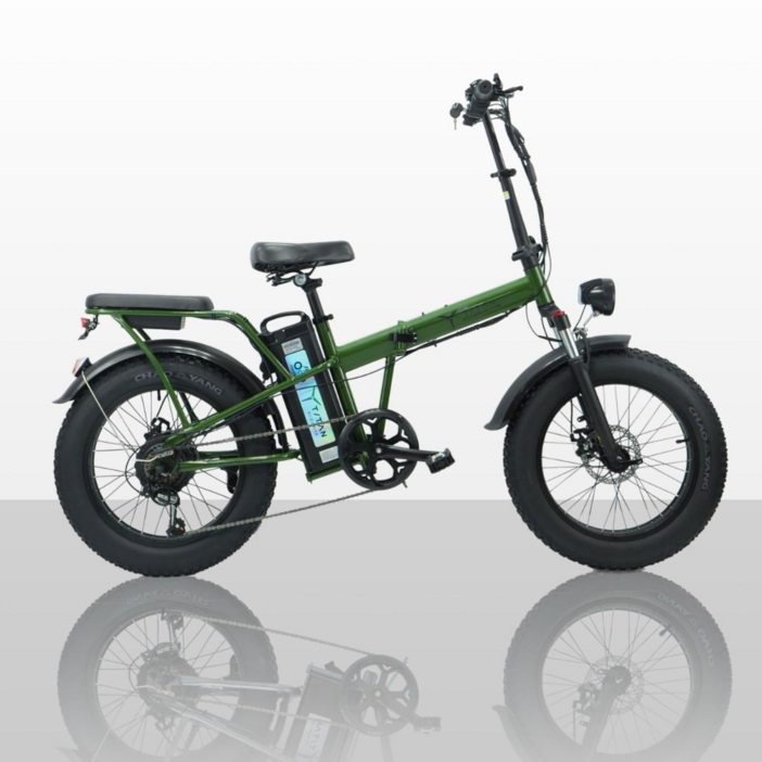 타이탄750 전기자전거 21ah 접이식 PAS 펫바이크 배달, 빈티지카키