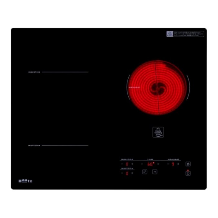 하츠 IH-366DTL 매립형 전기레인지 3구 전기쿡탑 하이라이트 인덕션 하이브리드, IH-366DTL, 빌트인