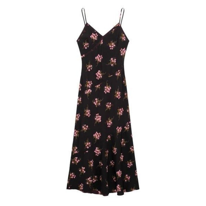 자라 끈나시 원피스 플라워 롱 R876 2587053