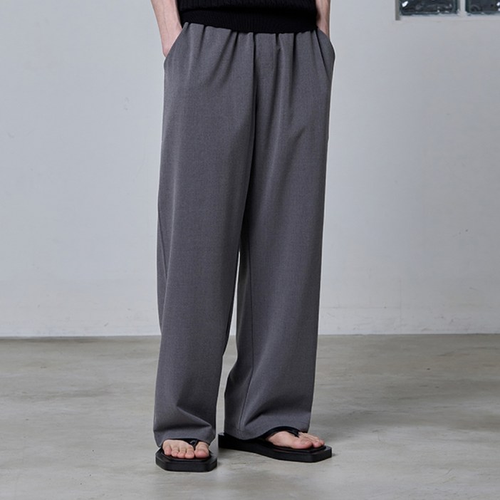 에이지오디 와이드 밴딩 슬랙스 데일리 남녀공용 바지 팬츠 사계절 캐주얼 와이드팬츠