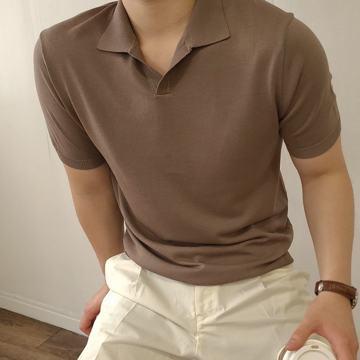 10컬러 남자여름옷 머슬핏 니트반팔 카라티 10컬러 남자여름옷 머슬핏 니트반팔 카라티