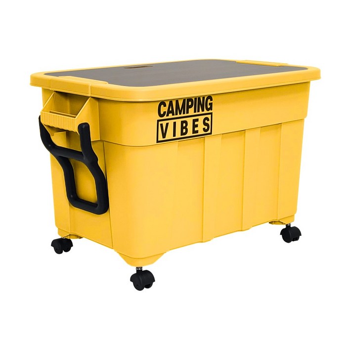 캠핑바이브스 멀티카고박스 75L 풀세트 구성 캠핑박스 토트박스, 75 옐로우, 1개, 1단