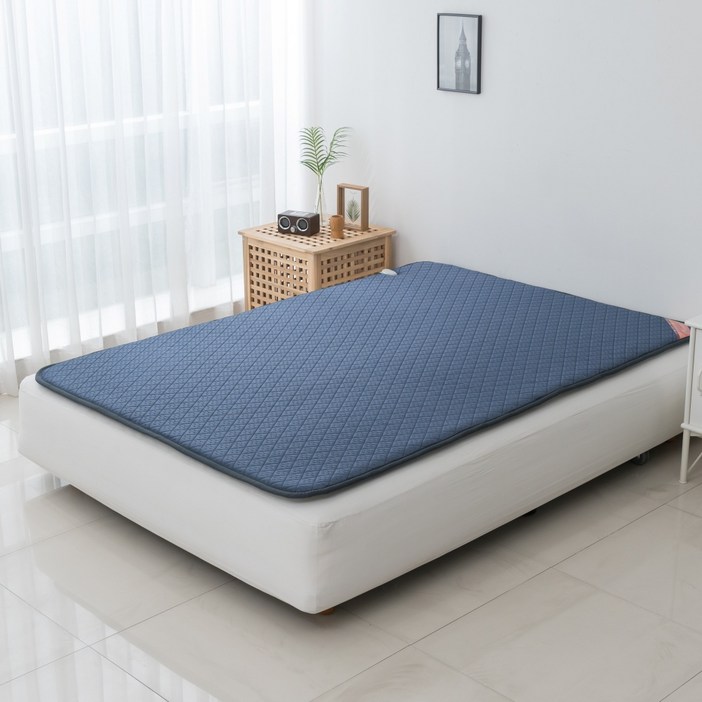 안전 따뜻 도톰한 비오바디 한일의료기 탄소매트 EMF 카본 전기매트 전기장판, 핫핫 퀸더블(140x200cm), 6.모던 네이비