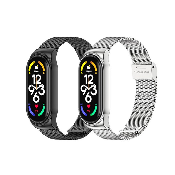 아야 미밴드 7 밀레니즈 루프 자석 메탈 밴드 스트랩 시계줄, 1개