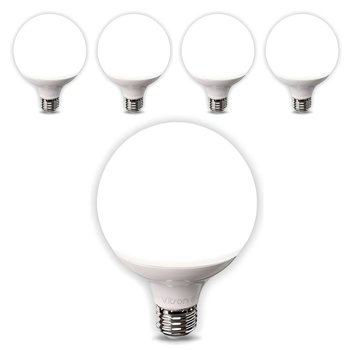 비츠온 볼구 숏타입 LED 전구 화이트 G95 12W