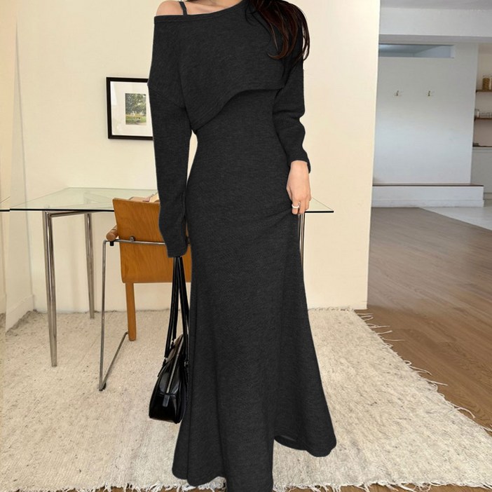 떳다그녀 메이피 니트 원피스 세트