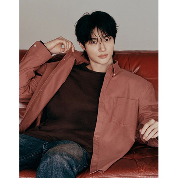 지오다노 옥스포드셔츠 긴팔 무지 스트라이프 남방 워크셔츠 045902