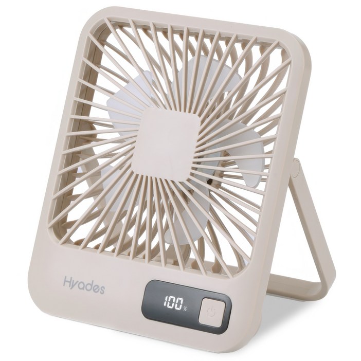 Hyades 스퀘어 미니 탁상용 선풍기 무선 초경량 휴대용 선풍기