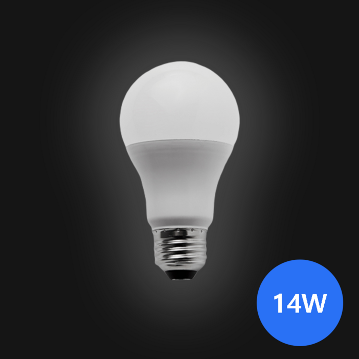 e26 소켓 LED 전구 14W 주광색흰색빛,6500K, 50개