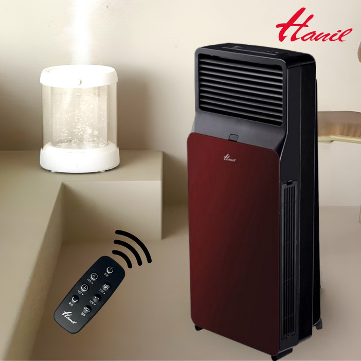 [워셔블 필터] 한일전기 리모컨형 PTC 전기 온풍기 자동온도조절 히터 HEF-4000R-W 10평형 업소용 식당용 가게용, HEF-4000R-W