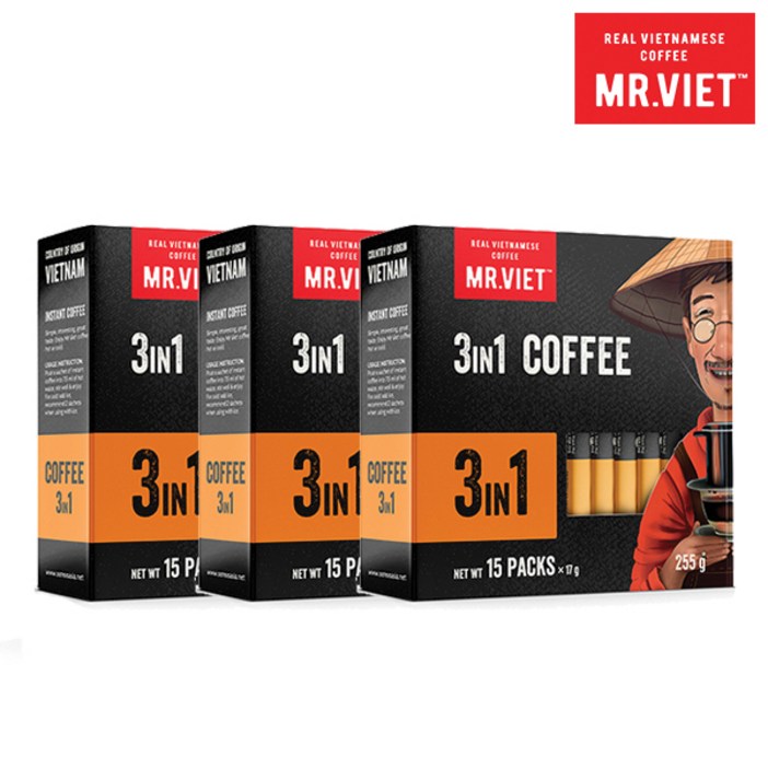 베트남커피 3in1 믹스커피 15T X 3박스 미스터비엣 인스턴트