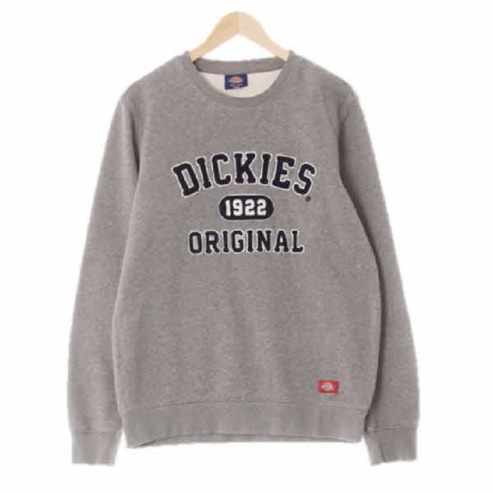 7165 디키즈 미디엄멜란지그레이 면혼방 빅뽀글이로고맨투맨 L