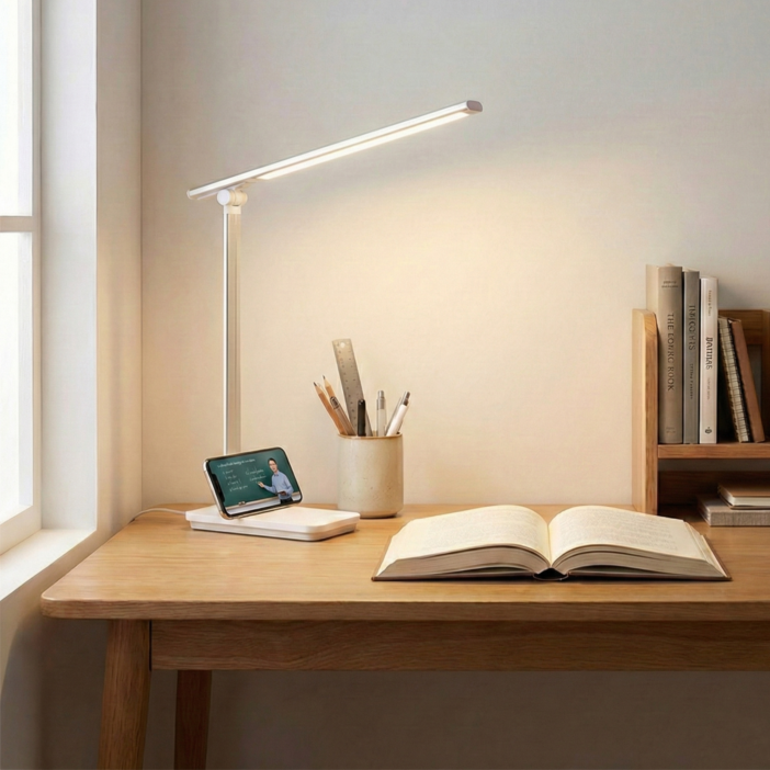 책상 스탠드 조명 접이식 LED 독서등  5단 밝기  3단 각도 조절