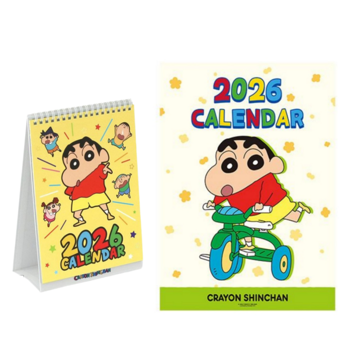 2026년 짱구는 못말려 벽걸이 데스크캘린더 2종세트 세로형