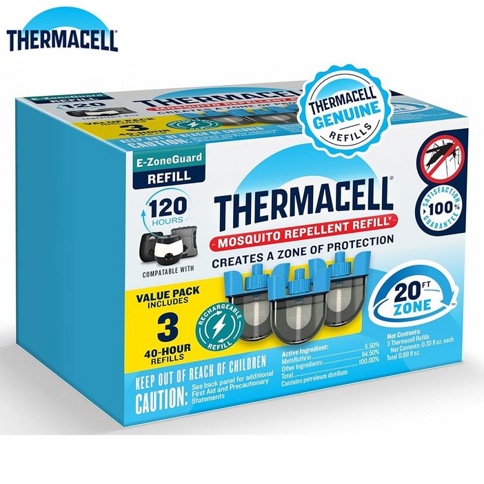써마셀 모기퇴치기 리필 카트리지 40시간 3개묶음 E시리즈관부가세포함미국정품